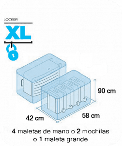 dimensiones taquilla XL