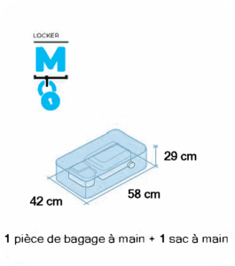 Dimensions du casier M du le consigne