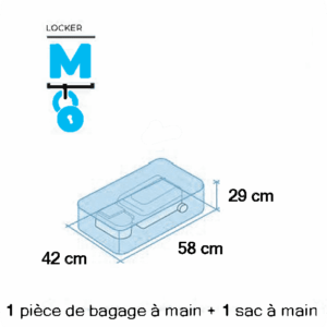 Dimensions du casier M du le consigne