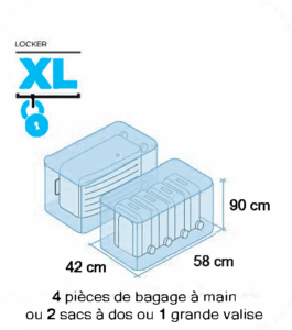  Dimensions du casier XL du le consigne