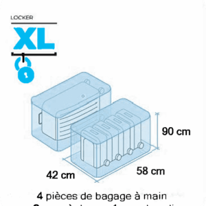 Dimensions du casier XL du le consigne